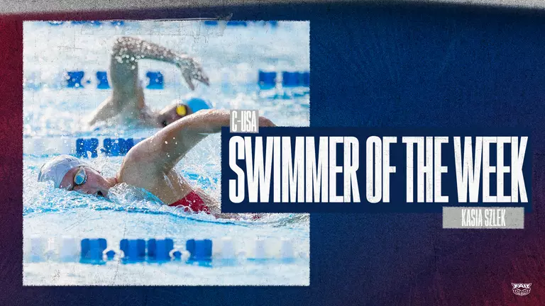 Szlek Earns First Career C-USA Swimmer of the Week Honor