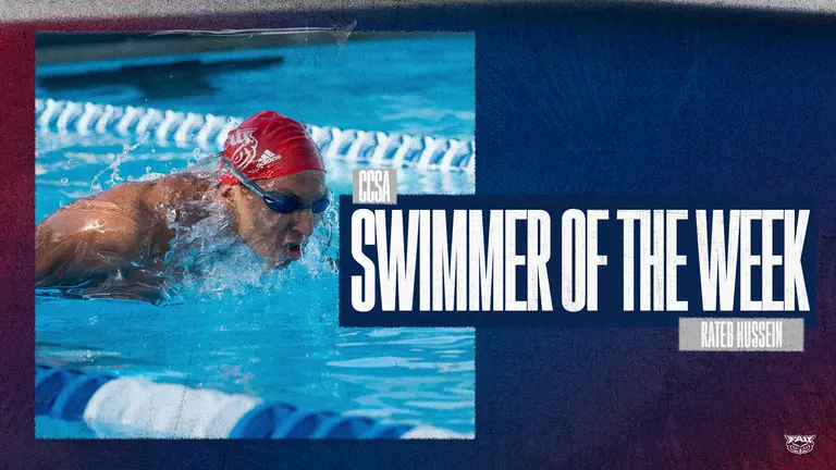Hussein Scores CCSA Men’s Swimmer of the Week Honors