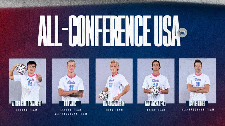 Five Owls Recognized to All-C-USA Teams
