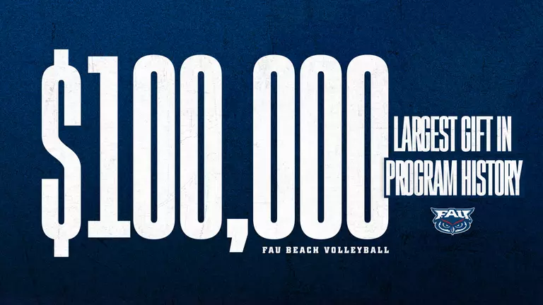 $100K Gift Largest in FAU Beach Volleyball History