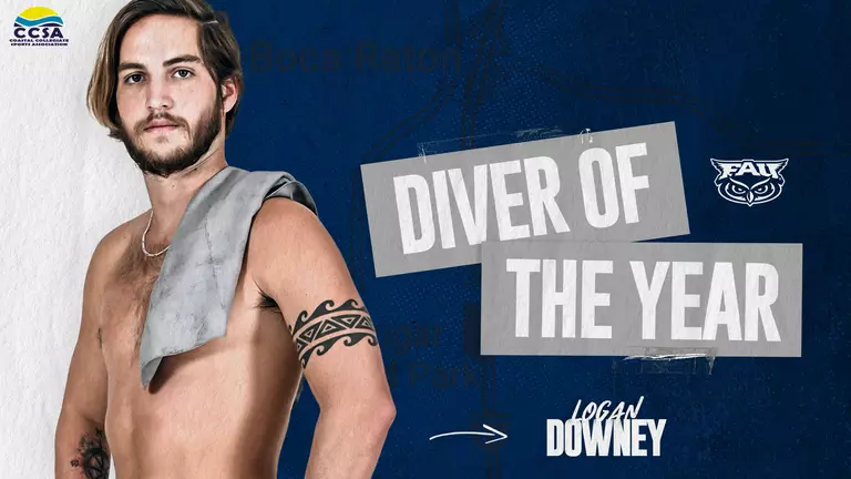 Downey Earns CCSA Diver of the Year for Second Consecutive Year