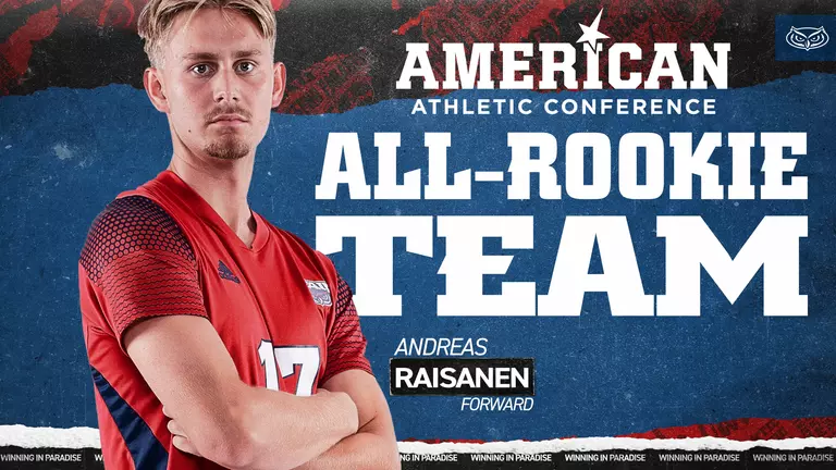 Raisanen Earns Nod to AAC All-Rookie Team