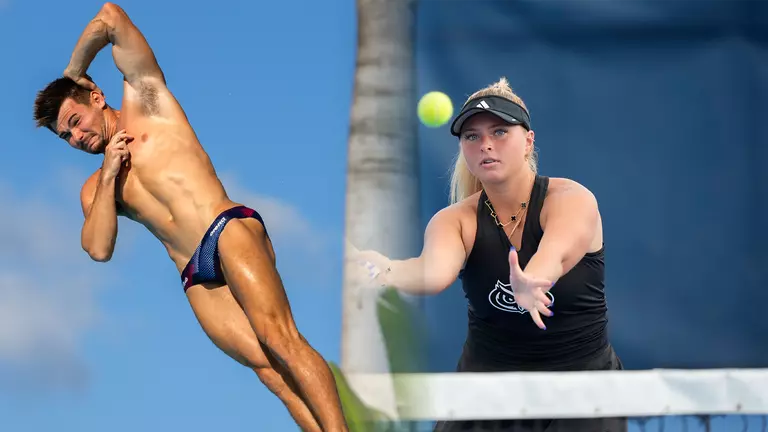 Simonelli and Rowinska Named February Student-Athletes of the Month