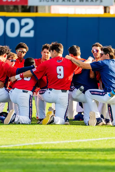 Baseball Group Huddle