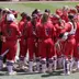 Softball Team Huddle at American Conference Championship Semifinals