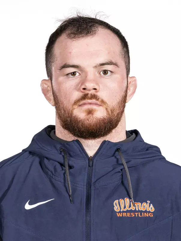 CHAMPAIGN, IL - October 11, 2023 - Illinois’s Zac Braunagel headshot taken during 2023-2024 Olympic Sports Video Asset Day at State Farm Center in Champaign, IL. Photo By Kevin Snyder