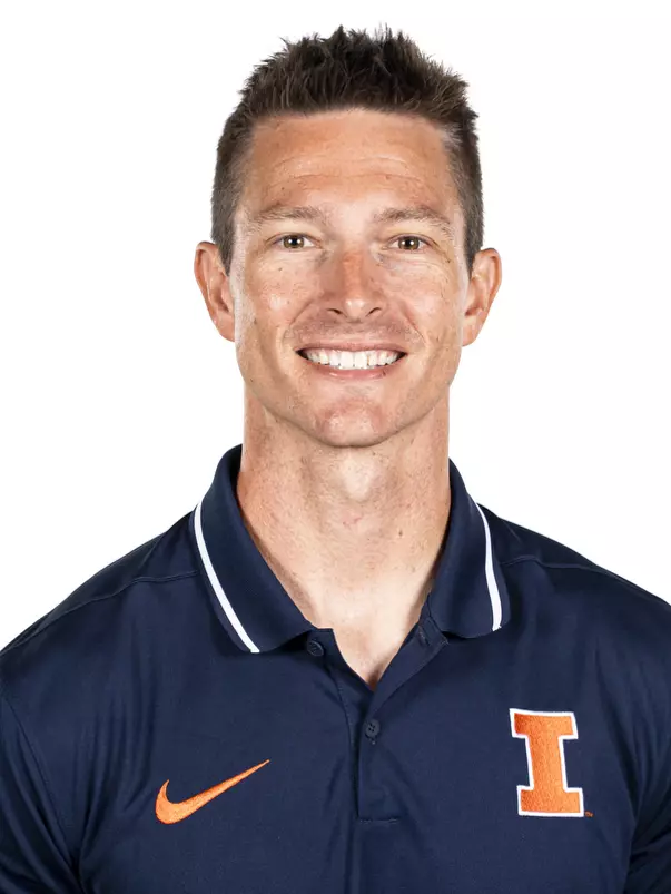 CHAMPAIGN, IL- October 02, 2023 - Illinois Assistant Strength & Conditioning Coach Henry Aleck headshot taken at the Bielfeldt Athletics Administration Building in Champaign, IL. Photo By Kevin Snyder