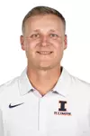 CHAMPAIGN, IL- October 02, 2023 - Illinois Assistant Strength & Conditioning Coach Chris Hamilton headshot taken at the Bielfeldt Athletics Administration Building in Champaign, IL. Photo By Kevin Snyder