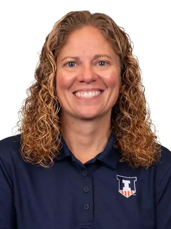 CHAMPAIGN, IL - August 20, 2023 - Illinois Assistant Coach Pina Gentile headshot taken during 2023 Olympic Sport Headshot Day in the Hall of Fame room of Bielfeldt Athletics Administration Building in Champaign, IL. Photo By Kevin Snyder