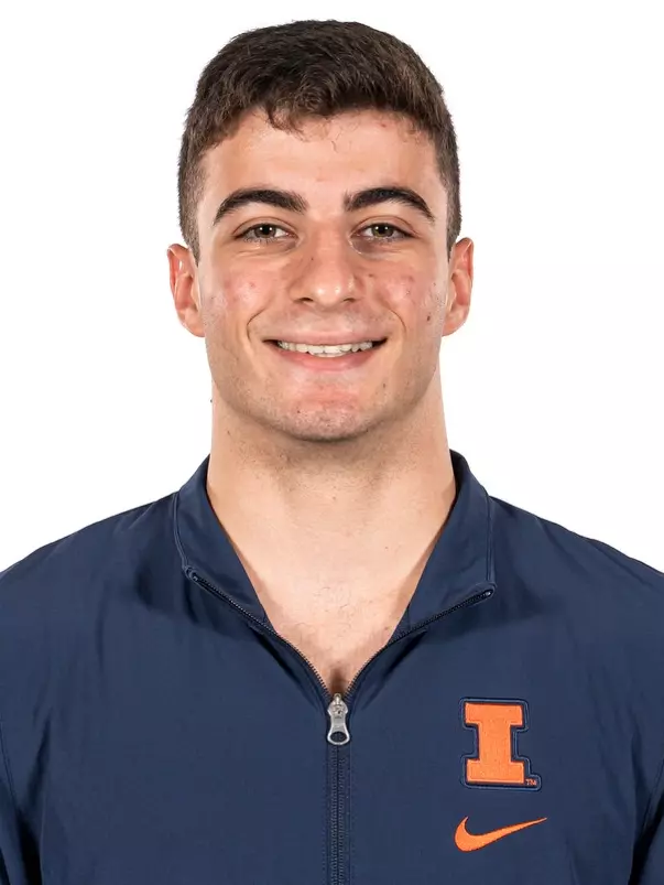 CHAMPAIGN, IL - October 12, 2023 - Illinois's Vahe Petrosyan (#7) headshot taken during 2023-2024 Men’s Gym Production Day at State Farm Center in Champaign, IL. Photo By Kevin Snyder