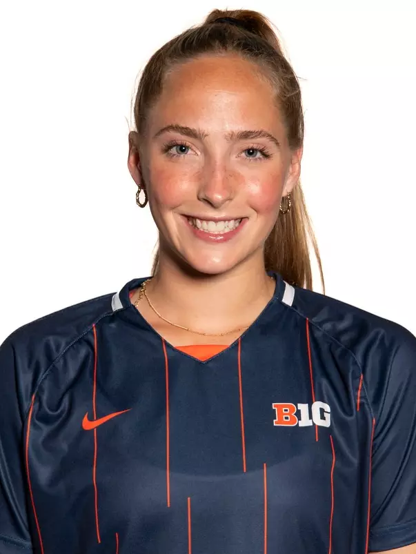 CHAMPAIGN, IL - August 07, 2023 - Illinois Defender Mya Archibald (#12) headshot taken during the 2023 Production Day at the Susan and Clint Atkins Baseball Training Center in Champaign, IL. Photo By Kevin Snyder