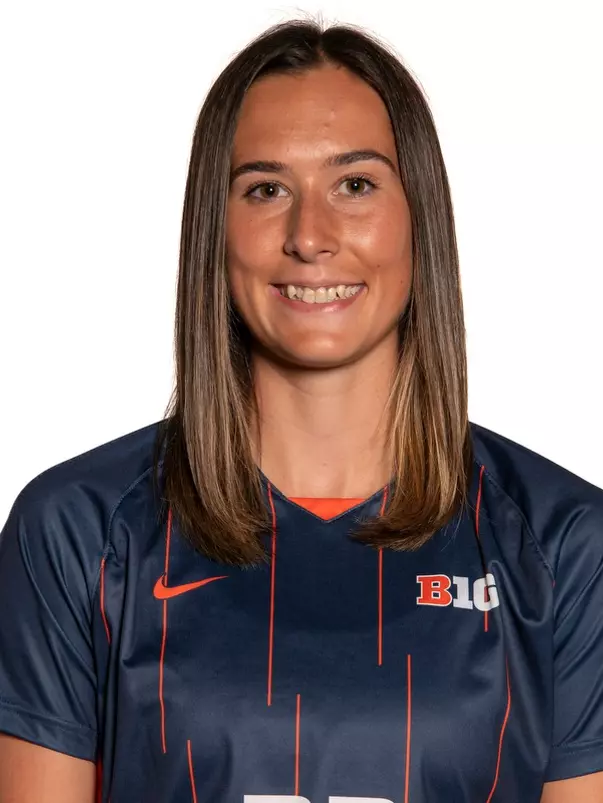 CHAMPAIGN, IL - August 07, 2023 - Illinois Defender Ashley Cathro (#33) headshot taken during the 2023 Production Day at the Susan and Clint Atkins Baseball Training Center in Champaign, IL. Photo By Kevin Snyder