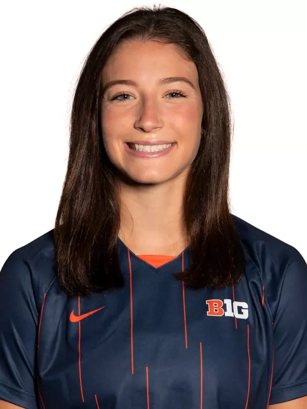 CHAMPAIGN, IL - August 07, 2023 - Illinois Forward Maeve Jones (#23) headshot taken during the 2023 Production Day at the Susan and Clint Atkins Baseball Training Center in Champaign, IL. Photo By Kevin Snyder