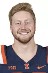 CHAMPAIGN, IL - August 12, 2023 - Illinois Wide Receiver Weston Adams (#86) headshot taken during 2023 Media Day at Memorial Stadium in Champaign, IL. Photo By Della Perrone