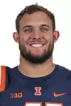 CHAMPAIGN, IL - August 12, 2023 - Illinois Tight End Tanner Arkin (#41) headshot taken during 2023 Media Day at Memorial Stadium in Champaign, IL. Photo By Kevin Snyder