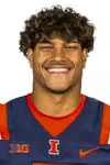CHAMPAIGN, IL - August 12, 2023 - Illinois Defensive Back Matthew Bailey (#7) headshot photoshopped after 2023 Media Day at Memorial Stadium in Champaign, IL. Photo By Kevin Snyder
