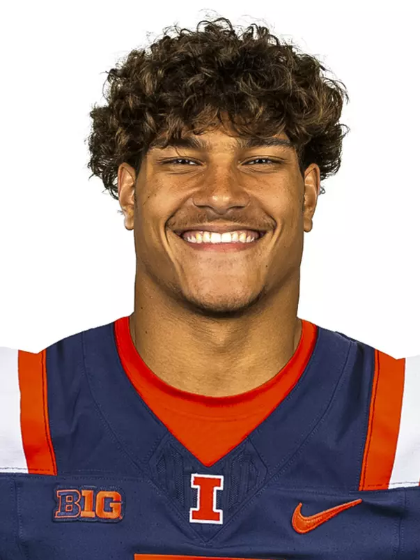 CHAMPAIGN, IL - August 12, 2023 - Illinois Defensive Back Matthew Bailey (#7) headshot photoshopped after 2023 Media Day at Memorial Stadium in Champaign, IL. Photo By Kevin Snyder