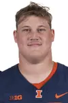 CHAMPAIGN, IL - August 12, 2023 - Illinois Offensive Lineman Zachary Barlev (#68) headshot taken during 2023 Media Day at Memorial Stadium in Champaign, IL. Photo By Kevin Snyder