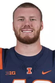 CHAMPAIGN, IL - August 12, 2023 - Illinois Defensive Lineman Bryce Barnes (#48) headshot taken during 2023 Media Day at Memorial Stadium in Champaign, IL. Photo By Kevin Snyder