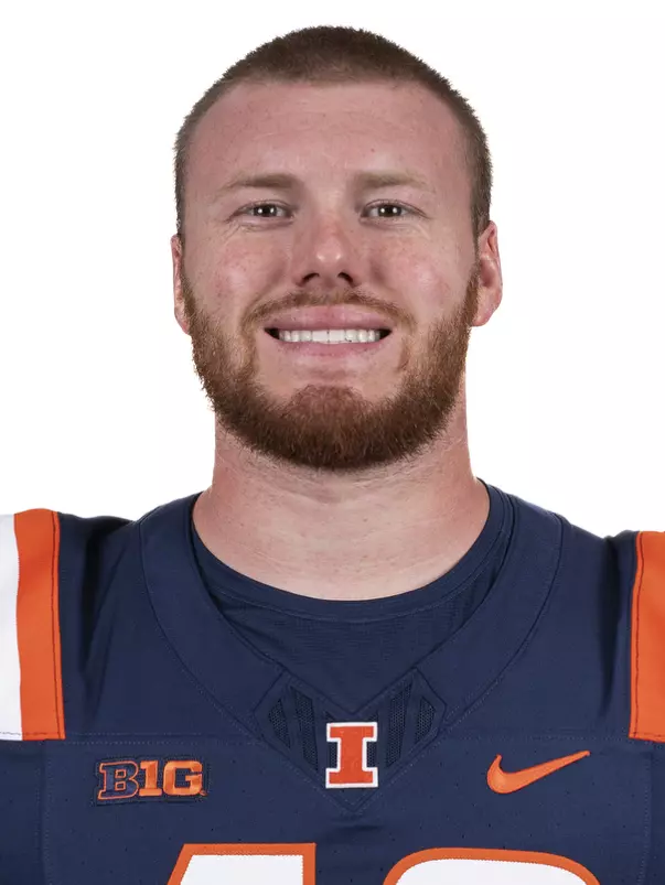 CHAMPAIGN, IL - August 12, 2023 - Illinois Defensive Lineman Bryce Barnes (#48) headshot taken during 2023 Media Day at Memorial Stadium in Champaign, IL. Photo By Kevin Snyder