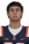 CHAMPAIGN, IL - August 12, 2023 - Illinois Wide Receiver Hank Beatty (#80) headshot taken during 2023 Media Day at Memorial Stadium in Champaign, IL. Photo By Kevin Snyder