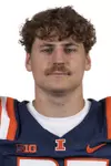 CHAMPAIGN, IL - August 12, 2023 - Illinois Defensive Back Matthew Bobak (#27) headshot taken during 2023 Media Day at Memorial Stadium in Champaign, IL. Photo By Kevin Snyder