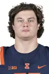CHAMPAIGN, IL - August 12, 2023 - Illinois Defensive Lineman Alex Bray (#11) headshot taken during 2023 Media Day at Memorial Stadium in Champaign, IL. Photo By Della Perrone