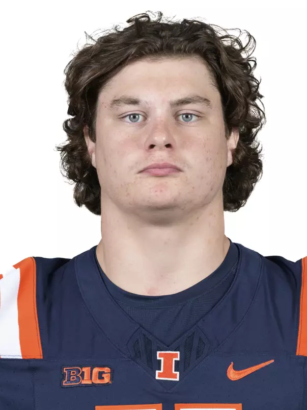 CHAMPAIGN, IL - August 12, 2023 - Illinois Defensive Lineman Alex Bray (#11) headshot taken during 2023 Media Day at Memorial Stadium in Champaign, IL. Photo By Della Perrone