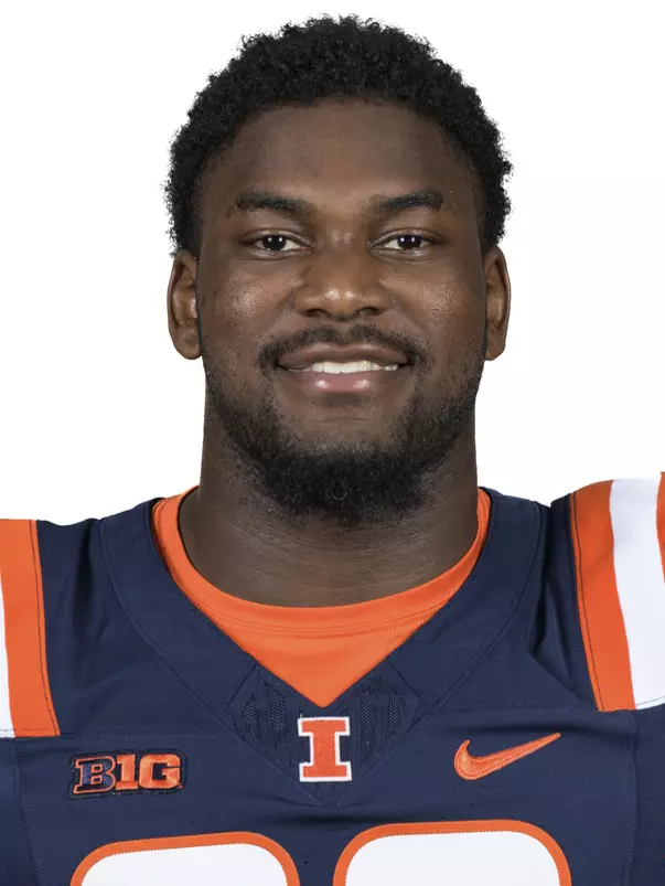 CHAMPAIGN, IL - August 12, 2023 - Illinois Outside Linebacker Alec Bryant (#90) headshot taken during 2023 Media Day at Memorial Stadium in Champaign, IL. Photo By Della Perrone