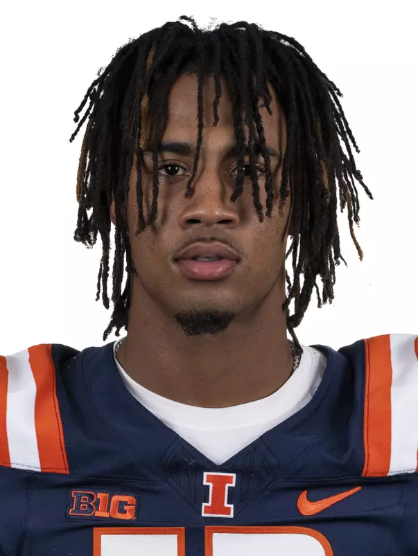 CHAMPAIGN, IL - August 12, 2023 - Illinois Wide Receiver Pat Bryant (#13) headshot taken during 2023 Media Day at Memorial Stadium in Champaign, IL. Photo By Kevin Snyder