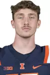 CHAMPAIGN, IL - August 12, 2023 - Illinois Wide Receiver Alex Capka-Jones (#15) headshot taken during 2023 Media Day at Memorial Stadium in Champaign, IL. Photo By Della Perrone