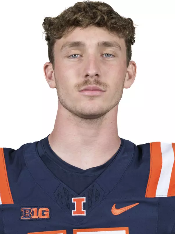CHAMPAIGN, IL - August 12, 2023 - Illinois Wide Receiver Alex Capka-Jones (#15) headshot taken during 2023 Media Day at Memorial Stadium in Champaign, IL. Photo By Della Perrone