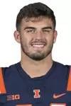 CHAMPAIGN, IL - August 12, 2023 - Illinois Defensive Back Ben Clawson (#44) headshot taken during 2023 Media Day at Memorial Stadium in Champaign, IL. Photo By Della Perrone