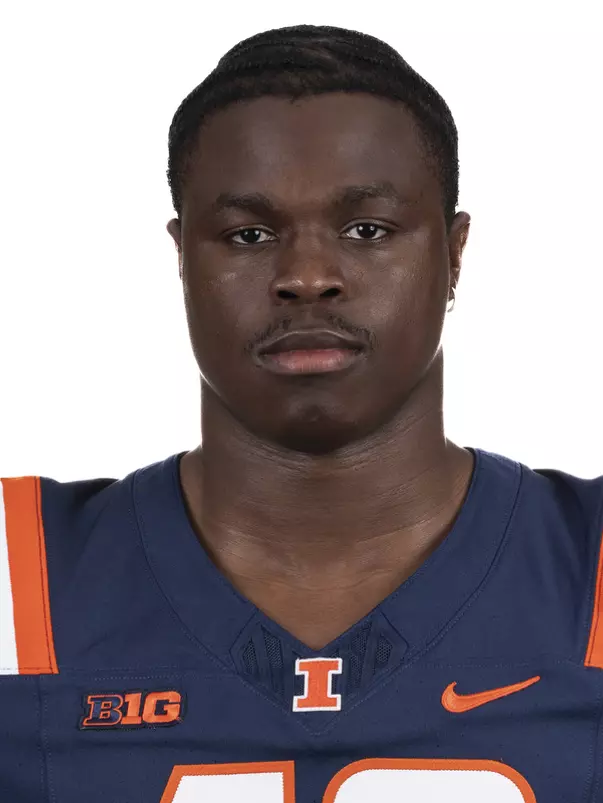CHAMPAIGN, IL - August 12, 2023 - Illinois Outside Linebacker Seth Coleman (#49) headshot taken during 2023 Media Day at Memorial Stadium in Champaign, IL. Photo By Kevin Snyder