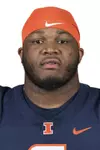 CHAMPAIGN, IL - August 12, 2023 - Illinois Defensive Lineman Denzel Daxon (#6) headshot taken during 2023 Media Day at Memorial Stadium in Champaign, IL. Photo By Della Perrone