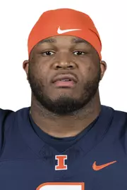 CHAMPAIGN, IL - August 12, 2023 - Illinois Defensive Lineman Denzel Daxon (#6) headshot taken during 2023 Media Day at Memorial Stadium in Champaign, IL. Photo By Della Perrone