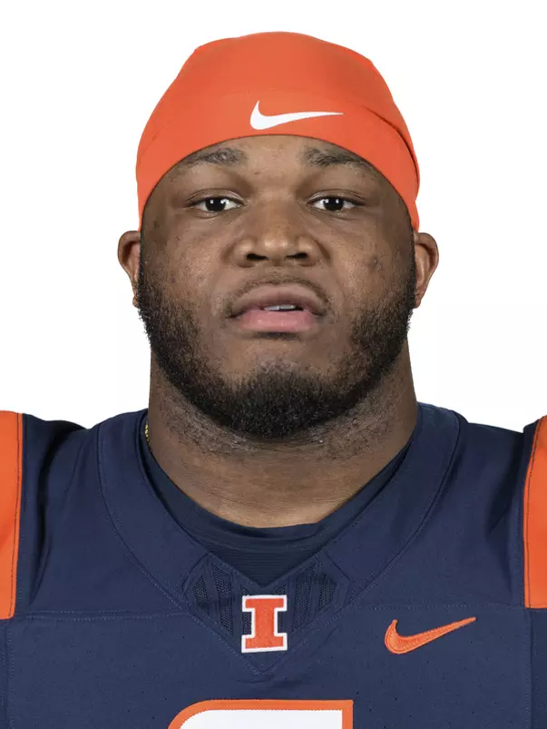CHAMPAIGN, IL - August 12, 2023 - Illinois Defensive Lineman Denzel Daxon (#6) headshot taken during 2023 Media Day at Memorial Stadium in Champaign, IL. Photo By Della Perrone
