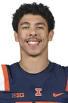 CHAMPAIGN, IL - August 12, 2023 - Illinois Wide Receiver Collin Dixon (#17) headshot taken during 2023 Media Day at Memorial Stadium in Champaign, IL. Photo By Della Perrone