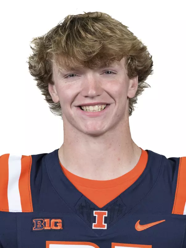 CHAMPAIGN, IL - August 12, 2023 - Illinois Punter Declan Duley (#31) headshot taken during 2023 Media Day at Memorial Stadium in Champaign, IL. Photo By Della Perrone