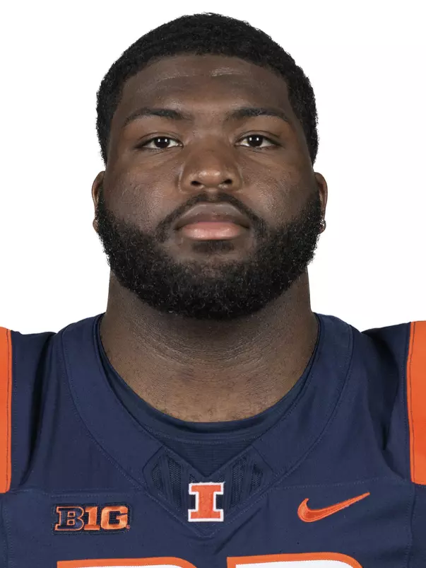 CHAMPAIGN, IL - August 12, 2023 - Illinois Defensive Lineman TeRah Edwards (#23) headshot taken during 2023 Media Day at Memorial Stadium in Champaign, IL. Photo By Della Perrone