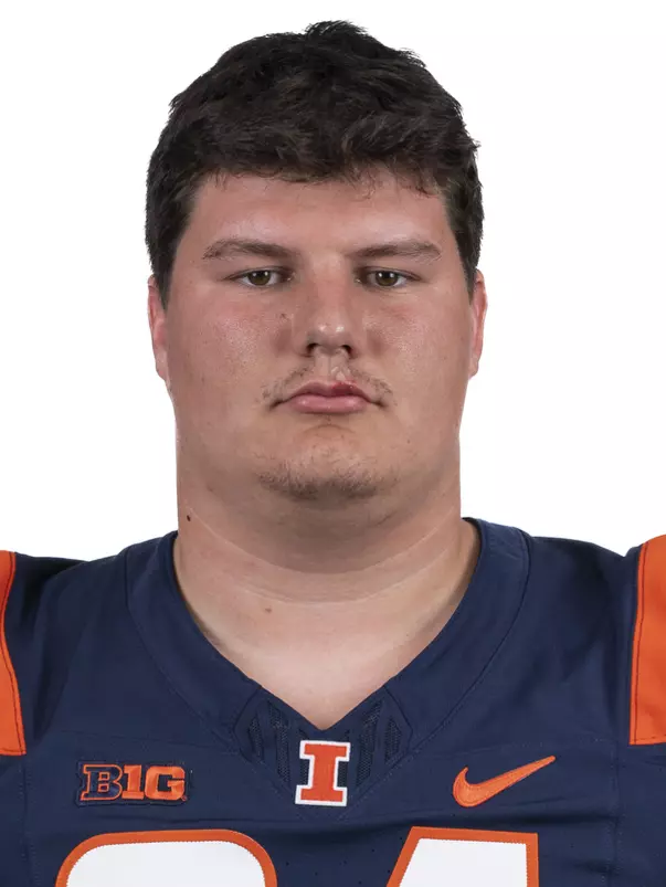 CHAMPAIGN, IL - August 12, 2023 - Illinois Defensive Lineman Joep Engbers (#94) headshot taken during 2023 Media Day at Memorial Stadium in Champaign, IL. Photo By Kevin Snyder