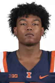 CHAMPAIGN, IL - August 12, 2023 - Illinois Running Back Jean-Marc Etienne (#22) headshot taken during 2023 Media Day at Memorial Stadium in Champaign, IL. Photo By Kevin Snyder