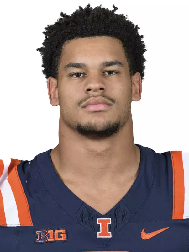 CHAMPAIGN, IL - August 12, 2023 - Illinois Running Back Kaden Feagin (#3) headshot taken during 2023 Media Day at Memorial Stadium in Champaign, IL. Photo By Della Perrone