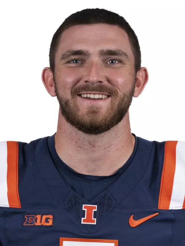 CHAMPAIGN, IL - August 12, 2023 - Illinois Kicker Caleb Griffin (#5) headshot taken during 2023 Media Day at Memorial Stadium in Champaign, IL. Photo By Kevin Snyder