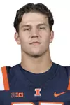CHAMPAIGN, IL - August 12, 2023 - Illinois Defensive Back Grayson Griffin (#35) headshot taken during 2023 Media Day at Memorial Stadium in Champaign, IL. Photo By Della Perrone