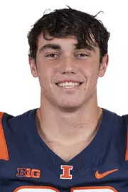 CHAMPAIGN, IL - August 12, 2023 - Illinois Tight End Nate Guinn (#82) headshot taken during 2023 Media Day at Memorial Stadium in Champaign, IL. Photo By Kevin Snyder