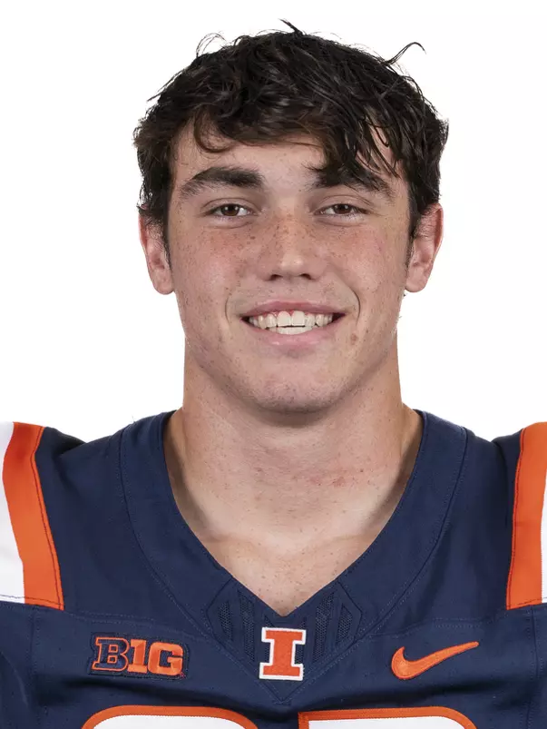 CHAMPAIGN, IL - August 12, 2023 - Illinois Tight End Nate Guinn (#82) headshot taken during 2023 Media Day at Memorial Stadium in Champaign, IL. Photo By Kevin Snyder