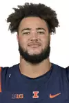 CHAMPAIGN, IL - August 12, 2023 - Illinois Offensive Lineman Devin Hale (#53) headshot taken during 2023 Media Day at Memorial Stadium in Champaign, IL. Photo By Della Perrone
