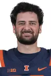 CHAMPAIGN, IL - August 12, 2023 - Illinois Long Snapper Aidan Hall (#39) headshot taken during 2023 Media Day at Memorial Stadium in Champaign, IL. Photo By Kevin Snyder