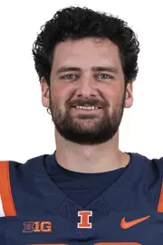 CHAMPAIGN, IL - August 12, 2023 - Illinois Long Snapper Aidan Hall (#39) headshot taken during 2023 Media Day at Memorial Stadium in Champaign, IL. Photo By Kevin Snyder